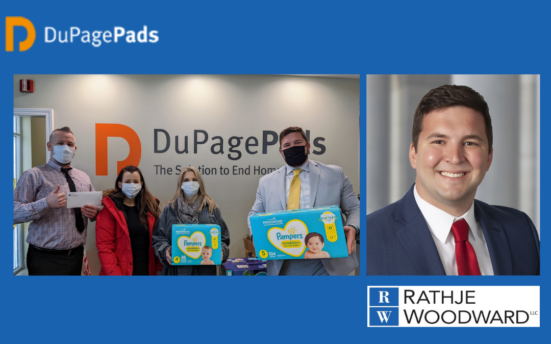 Rathje Woodward LLC Sponsors Donation Drive for Childcare Items For DuPagePads